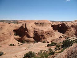 Toward the north end, last of the red rocks