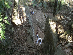 Climbing up the "chute"